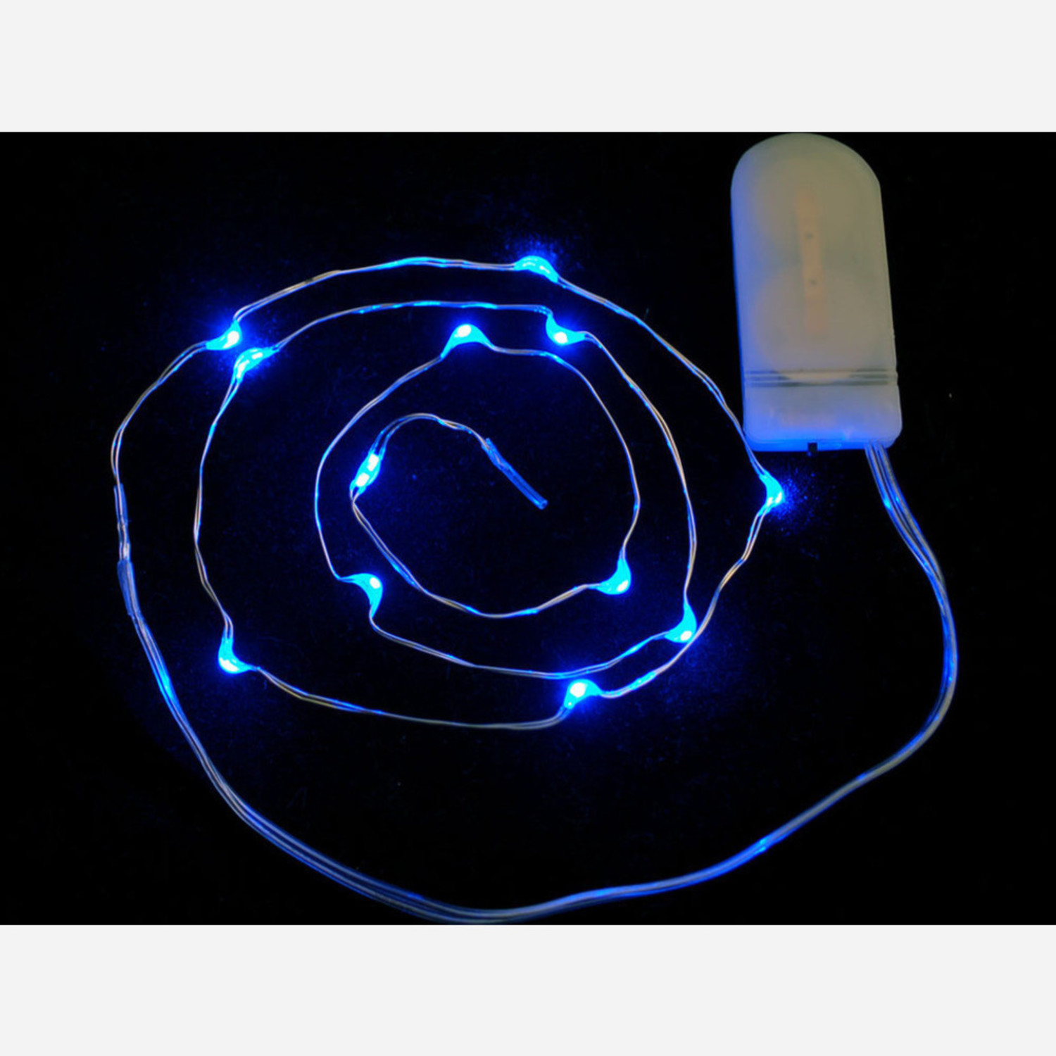 Wire Light LED Strand 12 Blue LEDs + Coin Cell Holder Australia