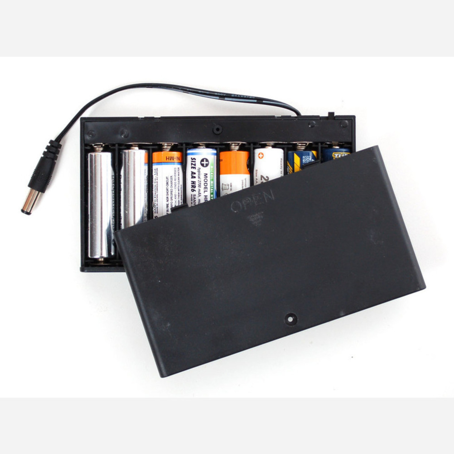 8 x AA battery holder with 5.5mm/2.1mm Plug and On/Off Switch Australia