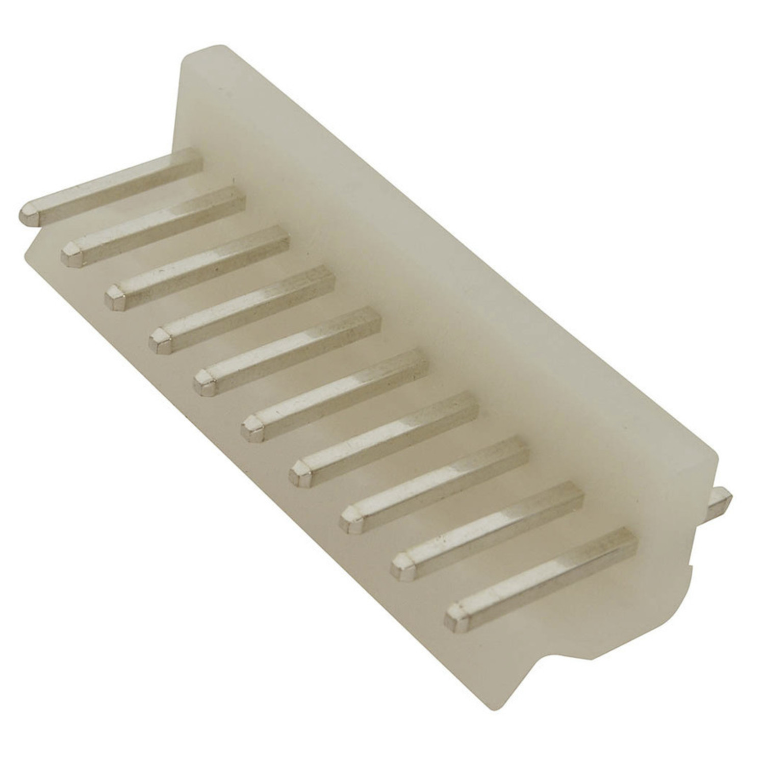 10 Pin 0.156 Straight Locking Header with crimp pins 3.96 pitch