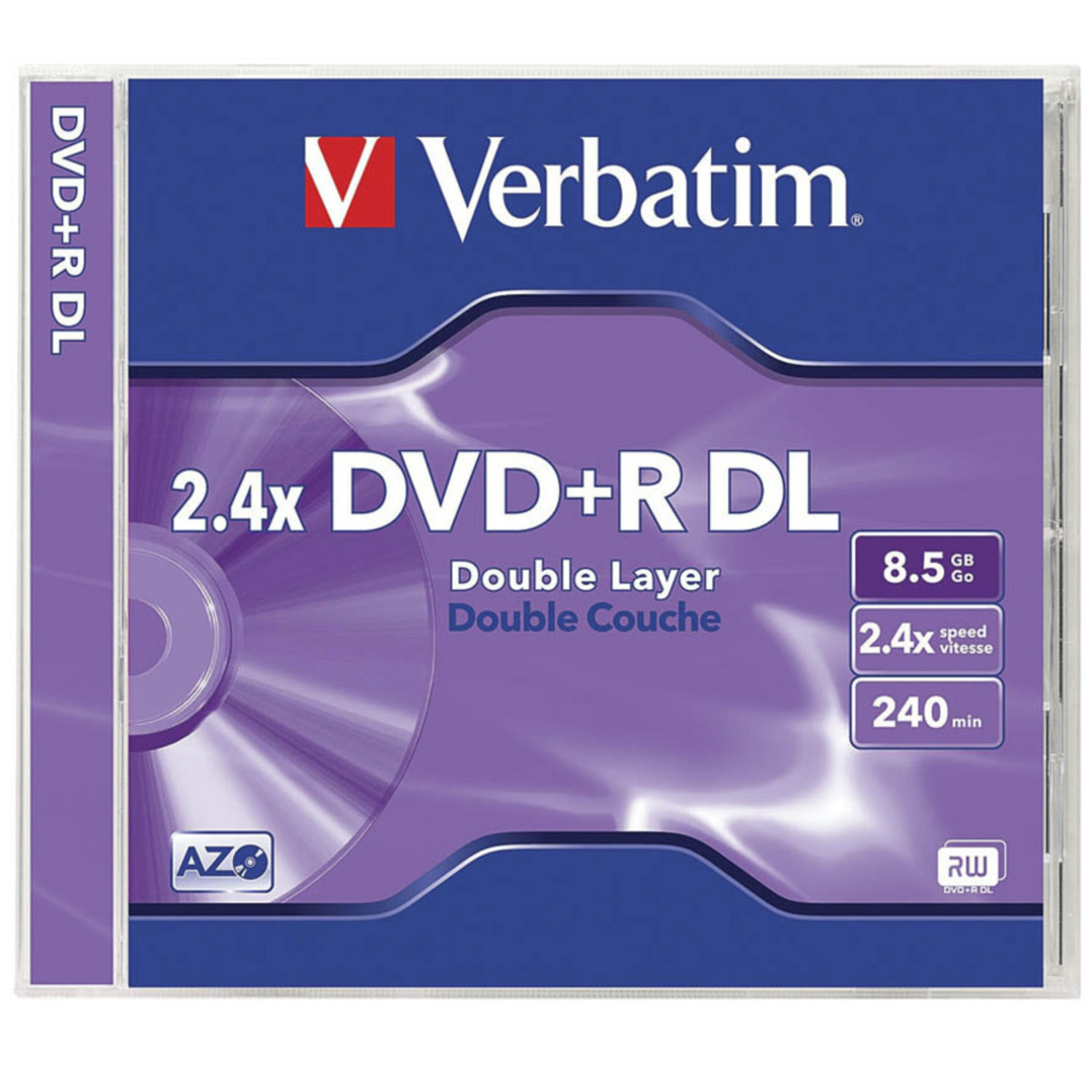 Verbatim DataLifePlus (Azo) DVD+R DL 8.5GB Jewel Case Singles 2.4x Australia Little Bird