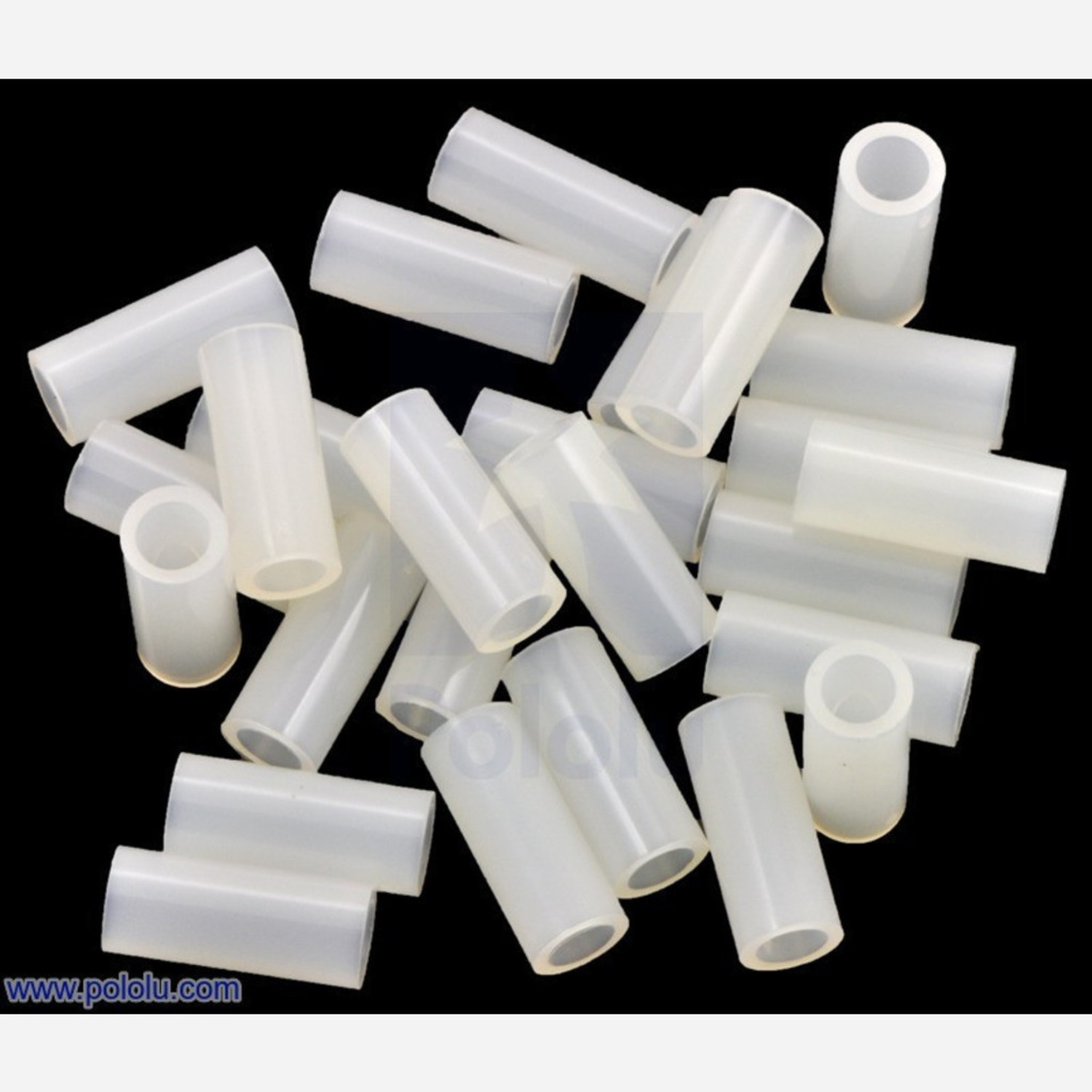 Nylon Spacer 12mm Length, 5mm OD, 3.3mm ID (25Pack) Australia